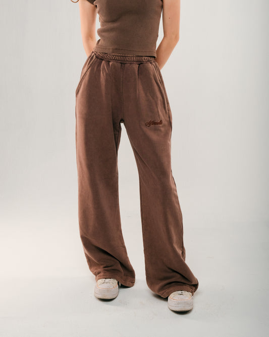 Brown Washed Sweatpant